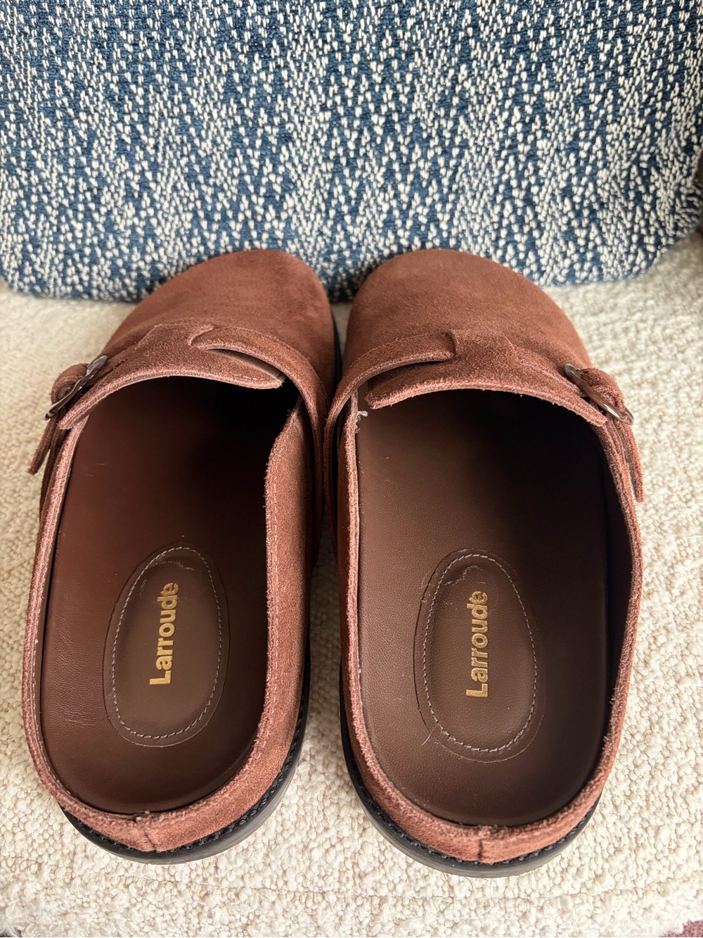 Larroude Suede Mule Clogs with Buckle~ size 8.5 - Picture 8 of 12